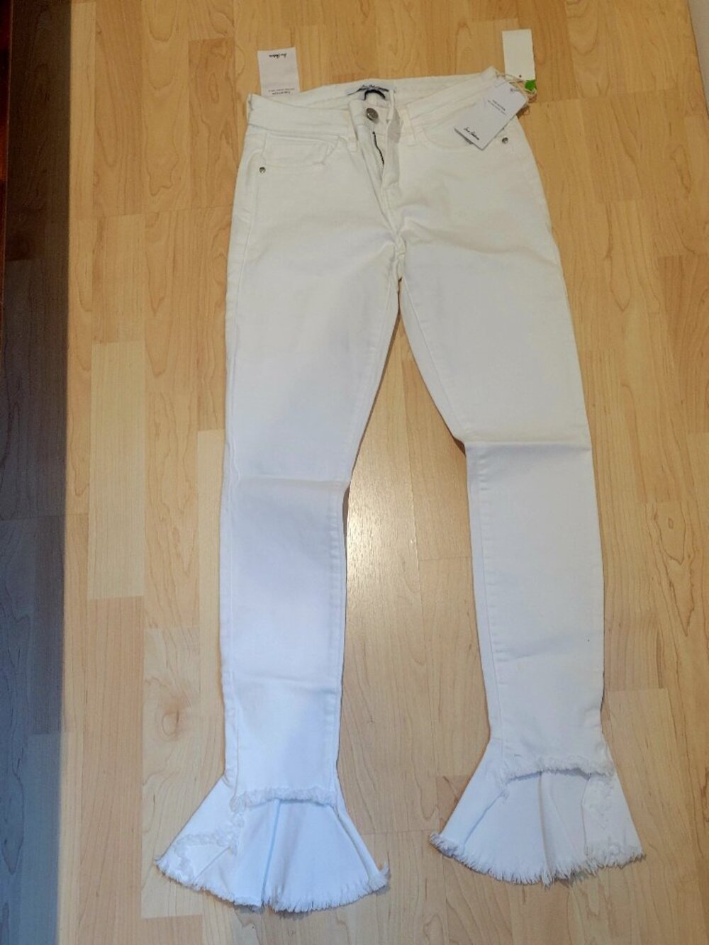 Sam Edelman White Flutter Jeans